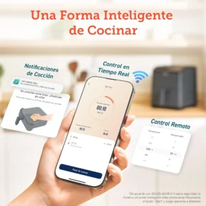 La Cosori Dual Blaze se puede controlar por móvil por su tecnología inteligente